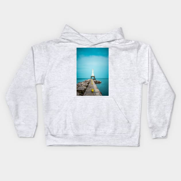 Port Washington Breakwater Kids Hoodie by Enzwell